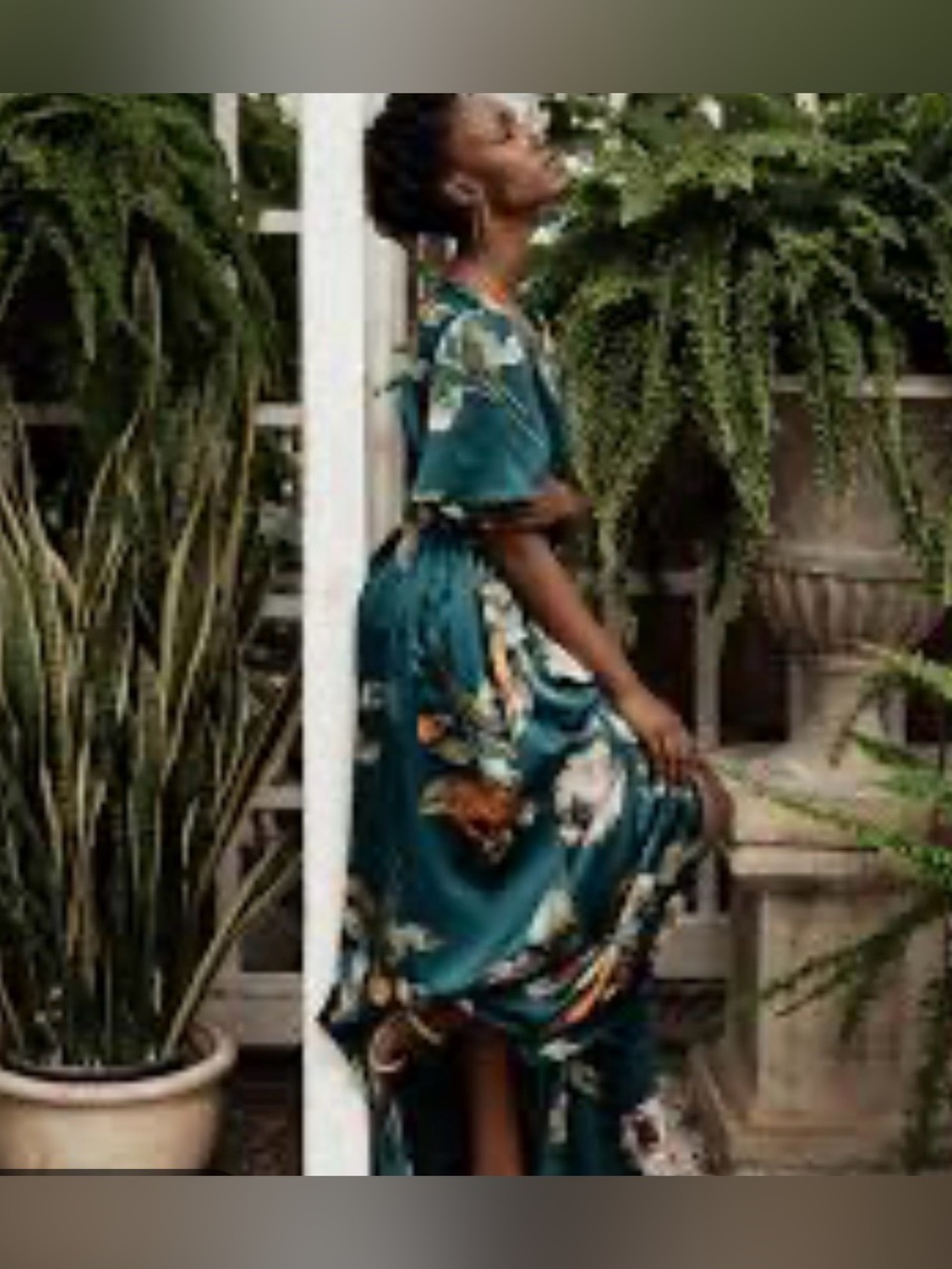 Baltic Born Sicily Maxi Dress Green Floral Size XXL EUC